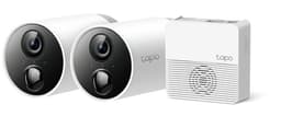 Tapo C400S2 V1 - 2 x Tapo C400 Cameras + Tapo H200 Hub - network surveillance camera - indoor, outdoor - dust resistant / water resistant - colour (Day&Night) - 1920 x 1080 - 1080p - fixed focal - audio - wireless - Wi-Fi - 2.4GHz radio - H.264