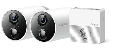 Tapo C400S2 V1 - 2 x Tapo C400 Cameras + Tapo H200 Hub - network surveillance camera - indoor, outdoor - dust resistant / water resistant - colour (Day&Night) - 1920 x 1080 - 1080p - fixed focal - audio - wireless - Wi-Fi - 2.4GHz radio - H.264
