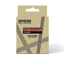 Epson LabelWorks LK-5RBJ - Black on matte red - Roll (1.8 cm x 8 m) 1 cassette(s) hanging box - tape cartridge - for LabelWorks LW-C410, LW-C610