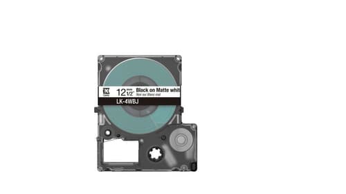 Epson LabelWorks LK-4WBJ - Black on matte white - Roll (1.2 cm x 8 m) 1 cassette(s) hanging box - tape cartridge - for LabelWorks LW-C410, LW-C610 — view 3