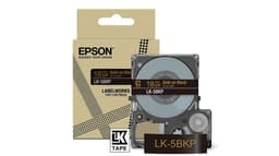 Epson LabelWorks LK-5BKP - Metallic - gold on black - Roll (1.8 cm x 9 m) 1 cassette(s) hanging box - tape cartridge - for LabelWorks LW-C410, LW-C610