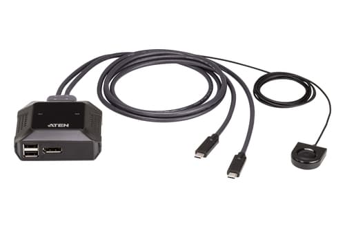 ATEN US3312 - KVM / audio / USB switch - with remote port selector - 2 x USB 3.2 Gen 1 - 1 local user - desktop - for VanCryst VB905