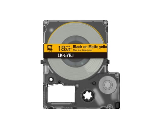 Epson LabelWorks LK-5YBJ - Black on matte yellow - Roll (1.8 cm x 8 m) 1 cassette(s) hanging box - tape cartridge - for LabelWorks LW-C410, LW-C610
