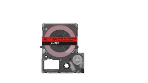 Epson LabelWorks LK-4RBF - Black on fluorescent red - Roll (1.2 cm x 5 m) 1 cassette(s) hanging box - tape cartridge — view 3