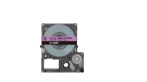 Epson LabelWorks LK-4UBP - Black on violet - Roll (1.2 cm x 8 m) 1 cassette(s) hanging box - tape cartridge - for LabelWorks LW-C410, LW-C610 — view 3