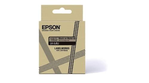 Epson LabelWorks LK-5JBJ - Black on matte beige - Roll (1.8 cm x 8 m) 1 cassette(s) hanging box - tape cartridge - for LabelWorks LW-C410, LW-C610 — view 3