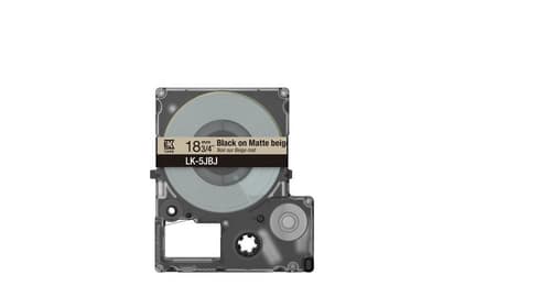 Epson LabelWorks LK-5JBJ - Black on matte beige - Roll (1.8 cm x 8 m) 1 cassette(s) hanging box - tape cartridge - for LabelWorks LW-C410, LW-C610 — view 4