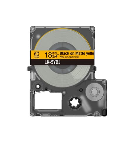 Epson LabelWorks LK-4YBJ - Black on matte yellow - Roll (1.2 cm x 8 m) 1 cassette(s) hanging box - tape cartridge - for LabelWorks LW-C410, LW-C610