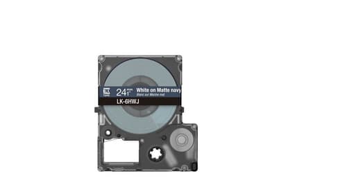 Epson LabelWorks LK-6HWJ - White on matte navy - Roll (2.4 cm x 8 m) 1 cassette(s) hanging box - tape - for LabelWorks LW-C610 — view 4