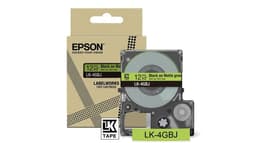 Epson LabelWorks LK-4GBJ - Black on matte green - Roll (1.2 cm x 8 m) 1 cassette(s) hanging box - tape - for LabelWorks LW-C410, LW-C610