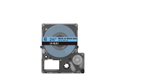 Epson LabelWorks LK-6LBJ - Black on matte blue - Roll (2.4 cm x 8 m) 1 cassette(s) hanging box - tape - for LabelWorks LW-C610 — view 4