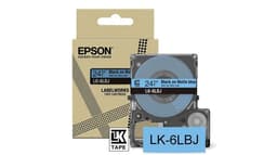 Epson LabelWorks LK-6LBJ - Black on matte blue - Roll (2.4 cm x 8 m) 1 cassette(s) hanging box - tape - for LabelWorks LW-C610