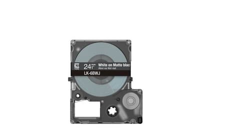 Epson LabelWorks LK-6BWJ - White on matte black - Roll (2.4 cm x 8 m) 1 cassette(s) hanging box - tape cartridge - for LabelWorks LW-C610 — view 4