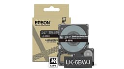 Epson LabelWorks LK-6BWJ - White on matte black - Roll (2.4 cm x 8 m) 1 cassette(s) hanging box - tape cartridge - for LabelWorks LW-C610