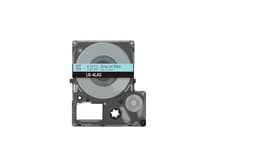 Epson LabelWorks LK-4LAS - Grey on blue - Roll (1.2 cm x 8 m) 1 cassette(s) hanging box - tape cartridge - for LabelWorks LW-C410, LW-C610