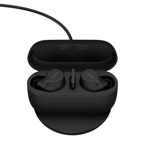 Jabra Evolve2 Buds UC - True wireless earphones with mic - in-ear - Bluetooth - active noise cancelling - USB-A via Bluetooth adapter - noise isolating - black - Zoom Certified, Optimised for Google Meet — view 5