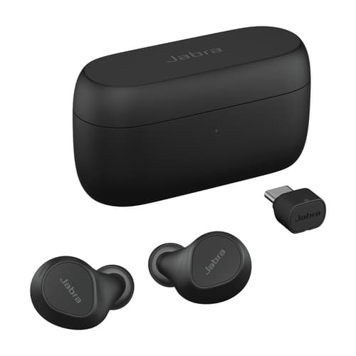 Jabra Evolve2 Buds UC - True wireless earphones with mic - in-ear - Bluetooth - active noise cancelling - USB-C via Bluetooth adapter - noise isolating - black - Zoom Certified, Optimised for Google Meet — view 4