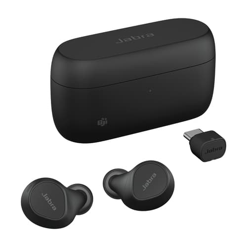 Jabra Evolve2 Buds MS - True wireless earphones with mic - in-ear - Bluetooth - active noise cancelling - USB-C via Bluetooth adapter - noise isolating - black - Certified for Microsoft Teams — view 4