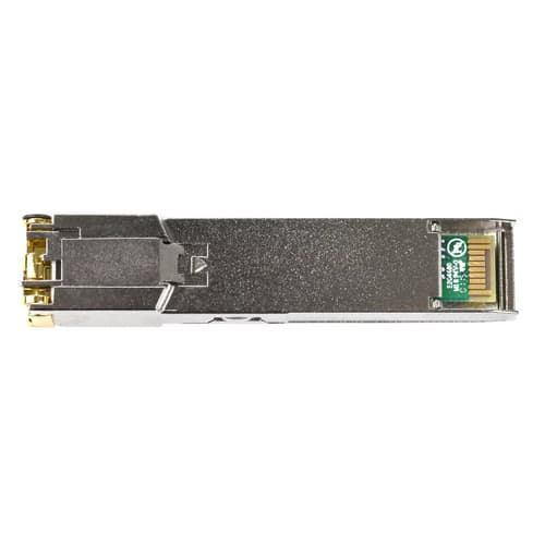 Lenovo - SFP+ transceiver module - iSCSI, 1GbE - RJ-45 - for ThinkSystem DE4000, DE4000H Hybrid, ThinkSystem DM Series 3U, ThinkSystem DM3000, DM5000 — view 1