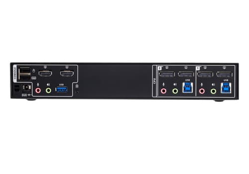 ATEN CM1942 - KVM / audio / USB switch - 4K, DisplayPort, dual display, mini-matrix, boundless - 2 x KVM / audio / USB - 1 local user - desktop - for VanCryst VS182B — view 4