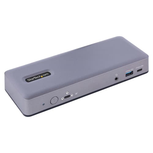 StarTech.com USB-C Docking Station - Multi Monitor HDMI/DP/DP Alt Mode USB-C Dock - 3x 4K30 / 2x 4K60 - 7-Port USB Hub - 60W Power Delivery - GbE - 3.5mm Audio - Works With Chromebook certified - Docking station - USB-C / Thunderbolt 3 / Thunderbolt 4 - 2 x DP, 2 x HDMI, USB-C - 1GbE - 60 Watt