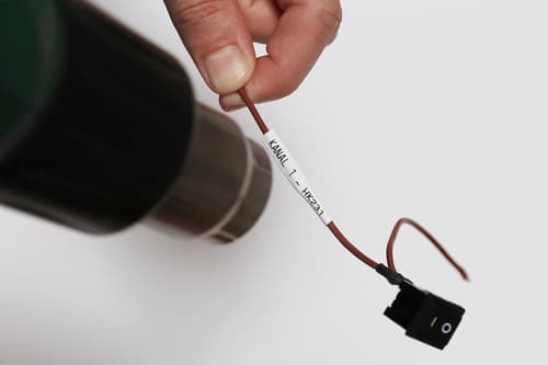 Brother HSe-211E - Black on white - Roll (0.52 cm x 1.5 m) 1 cassette(s) hanging box - heat shrink tube tape - for P-Touch PT-D800, PT-E300, PT-E310, PT-E550, PT-P700, PT-P750, PT-P900, PT-P950
