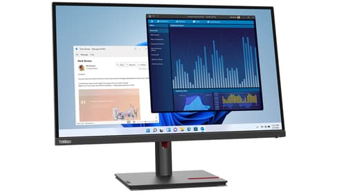 Lenovo ThinkVision T27p-30 - LED monitor - 27" - 3840 x 2160 4K @ 60 Hz - IPS - 350 cd/m� - 1300:1 - 4 ms - HDMI, DisplayPort, USB-C - black