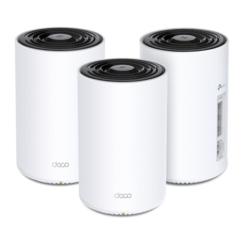 TP-Link Deco PX50 V1 - Wi-Fi system - (3 routers) - up to 6,500 sq.ft - mesh 1GbE, G.hn - Wi-Fi 6 - Dual Band