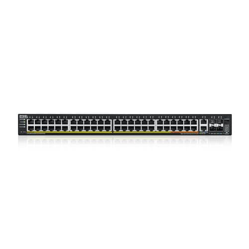 Zyxel XGS2220 Series XGS2220-54HP - switch - 48-port GbE L3 access, NebulaFLEX Cloud, with 6 10G uplink - 48 ports - Managed - rack-mountable — view 4