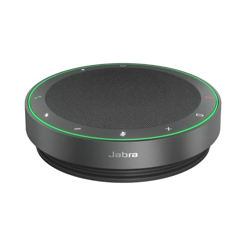 Jabra Speak2 75 UC - Speakerphone hands-free - Bluetooth - wireless, wired - USB-A, USB-C - dark grey - Certified for Zoom Rooms, Zoom Certified, Alcatel-Lucent Certified, Avaya Certified, Cisco Webex Certified, Unify Certified, MFi Certified, Google Meet Certified, Amazon Chime Certified, Google Fast Pair Certified