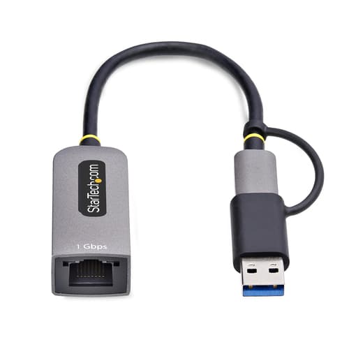 StarTech.com USB-C to Ethernet Adapter w/USB-A Adapter, Realtek RTL8153B - Network adapter - USB-C 3.2 Gen 1 - Gigabit Ethernet - space grey — view 5