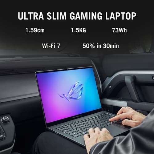 ASUS ROG Zephyrus G14 GA403WR-QS085W - AMD Ryzen AI 9 - HX 370 / up to 5.1 GHz - Win 11 Home - GeForce RTX 5070 Ti - 32 GB RAM - 1 TB SSD NVMe - 14" OLED 2880 x 1800 (3K) @ 120 Hz - Wi-Fi 7, Bluetooth - eclipse grey — view 20
