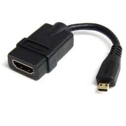 StarTech.com 5in High Speed HDMI Adapter Cable - HDMI to HDMI Micro - F/M - 5 inch Micro HDMI Adapter - HDMI Female to Micro HDMI Male (HDADFM5IN) - HDMI adapter - HDMI female to 19 pin micro HDMI Type D male - 1.2 cm - shielded - black - for P/N: HDMM30CM