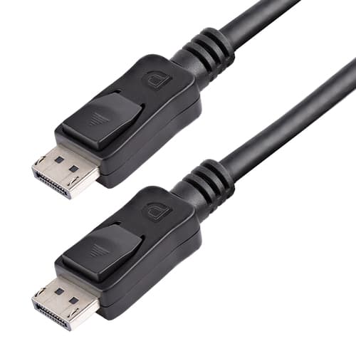 StarTech.com DisplayPort 1.2 Cable w/ Latches - 6ft / 2m - HBR2 - 4K x 2K Display - Certified DP to DP Video Cable M/M (DISPLPORT6L) - DisplayPort cable - DisplayPort (M) to DisplayPort (M) - 1.8 m - latched - black - for P/N: DK31C3HDPDUE, DKM30CHDPD, DKM30CHDPDUE, KITBXAVHDPEU, KITBXAVHDPNA, KITBXAVHDPUK