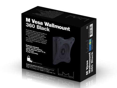 *Non Cancellable/Non Returnable (NCNR)* VESA WALLMOUNT 360 BLACK — view 10