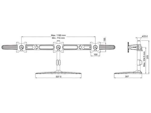 *Non Cancellable/Non Returnable (NCNR)* DESKTOPMOUNT TRIPLE STAND 15-24 — view 19