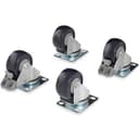 StarTech.com 4-Piece Caster Kit for Open Frame Rack - TAA Compliant Heavy Duty Casters - Includes Installation Hardware (4POSTRACK) - Rack casters kit - for P/N: 4POSTRACK12, 4POSTRACK12A, 4POSTRACK25, 4POSTRACK36, 4POSTRACKBK thumbnail 1