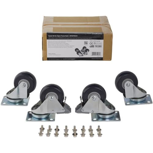 StarTech.com 4-Piece Caster Kit for Open Frame Rack - TAA Compliant Heavy Duty Casters - Includes Installation Hardware (4POSTRACK) - Rack casters kit - for P/N: 4POSTRACK12, 4POSTRACK12A, 4POSTRACK25, 4POSTRACK36, 4POSTRACKBK — view 5