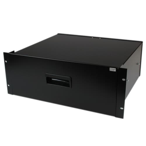 StarTech.com 4U Black Steel Storage Drawer for 19in Racks and Cabinets - Rack storage drawer - 4U - 4UDRAWER - Rack storage drawer - 4U - for P/N: CABSCRWS1224, RK2537BKM, RK3236BKF, RK4236BKB, RK4242BK24, RK4242BK30, RKQMCAB12V2