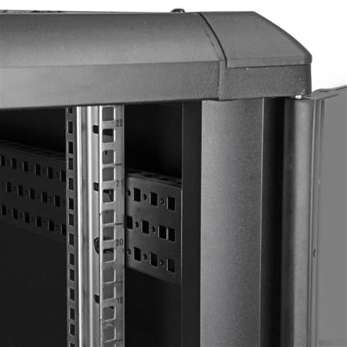 StarTech.com 22U Server Rack Cabinet with secure locking door - 4 Post Adjustable Depth (5.5" to 28.7") - 1768 lb capacity - 19 inch Portable Network Equipment Enclosure on wheels/casters (RK2236BKF) - Rack - 22U - for P/N: CABCAGENUTS6, CABSCREWM52, CABSCREWSM6, CABSCRWM520, CABSCRWM620, CABSCRWS1224