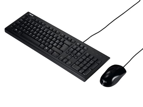 ASUS U2000 - Keyboard and mouse set - USB - black — view 3