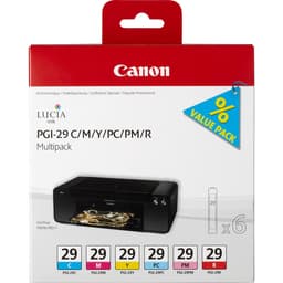 Canon PGI-29 CMY/PC/PM/R Multipack - Yellow, cyan, magenta, red, photo cyan, photo magenta - original - ink tank - for PIXMA PRO-1