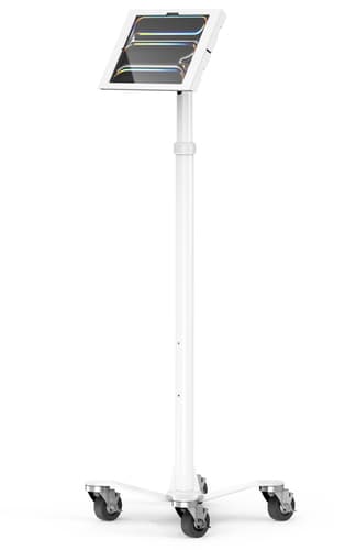 Compulocks iPad Pro M4 13" (2024), Apex Enclosure Rolling Cart - Rise Freedom - Cart - for tablet - rolling - lockable - medical - white - screen size: 13" - free-standing - for Apple 13-inch iPad Pro (M4)