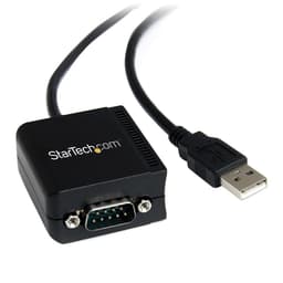 StarTech.com USB to Serial Adapter - Optical Isolation - USB Powered - FTDI USB to Serial Adapter - USB to RS232 Adapter Cable (ICUSB2321FIS) - Serial adapter - USB - RS-232 - black