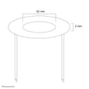 Neomounts FPMA-CRB5 - Mounting component (ceiling mount cover) - for LCD display - metal - black thumbnail 3