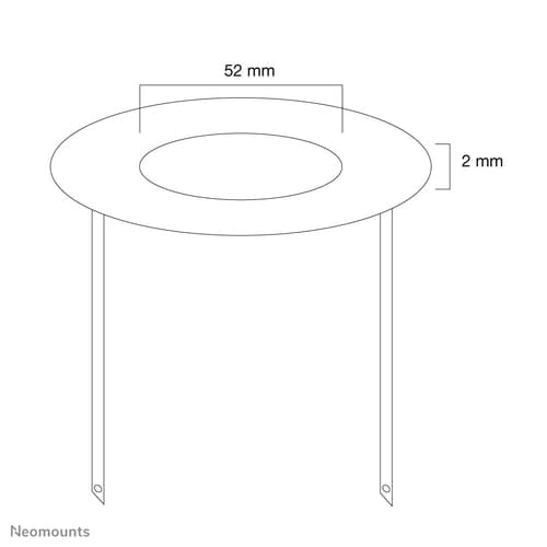 Neomounts FPMA-CRB5 - Mounting component (ceiling mount cover) - for LCD display - metal - black — view 4