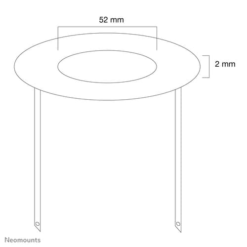 Neomounts FPMA-CRS5 - Mounting component (ceiling mount cover) - for LCD display - metal - silver — view 4