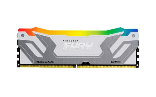 Kingston FURY Renegade RGB - DDR5 - module - 24 GB - DIMM 288-pin - 8800 MT/s / PC5-70400 - CL42 - 1.4 V - clocked unbuffered - on-die ECC - white & silver — view 4