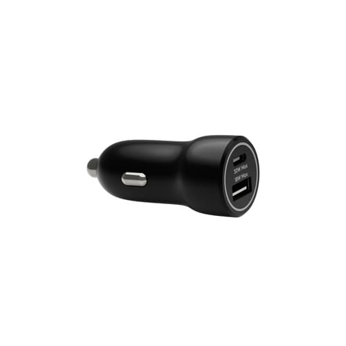 re-chrg-Car Chrg USB-C 30W+USB-A 18W-BLK