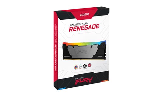Kingston FURY Renegade RGB - DDR4 - module - 8 GB - DIMM 288-pin - 3600 MT/s / PC4-28800 - CL16 - 1.35 V - unbuffered - non-ECC - black — view 5